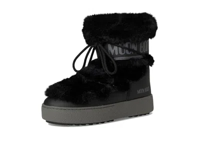 Moon Boot Ltrack Low Faux-fur Boots In Black