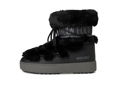 Moon Boot Ltrack Low Faux-fur Boots In Black