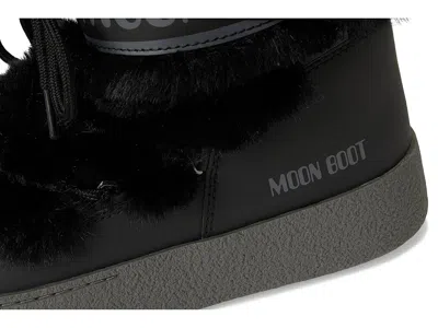 Moon Boot Ltrack Low Faux-fur Boots In Black
