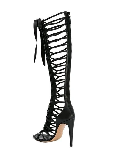 Shop Casadei Strappy Knee-length Sandals