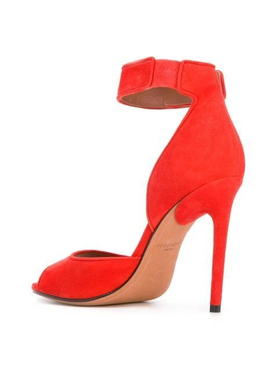 Shop Givenchy Shark Lock Sandals In Red