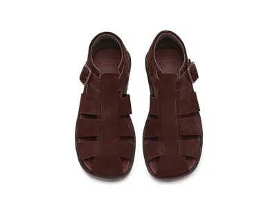 Camper Don Sandals In Burgundy