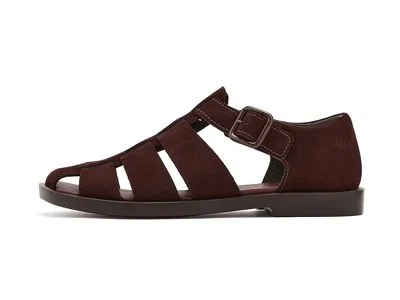 Camper Don Sandals In Burgundy