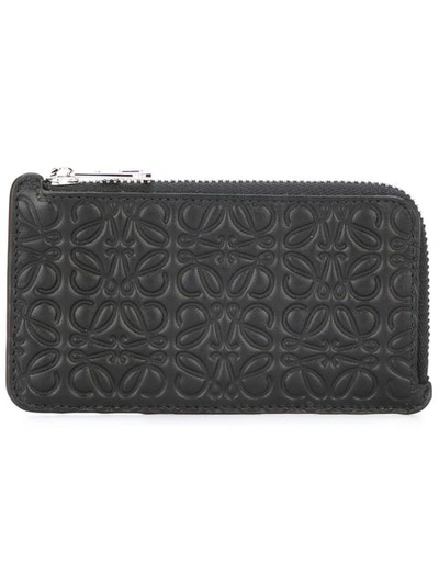 Loewe Black Embossed Leather Coin Purse