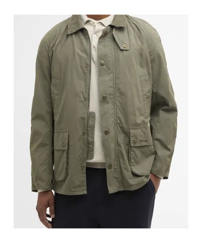Barbour Ashby Buttonned-pockets Jacket In Gray