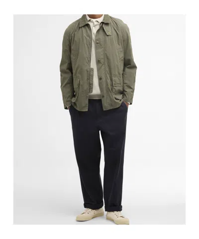 Barbour Ashby Buttonned-pockets Jacket In Gray