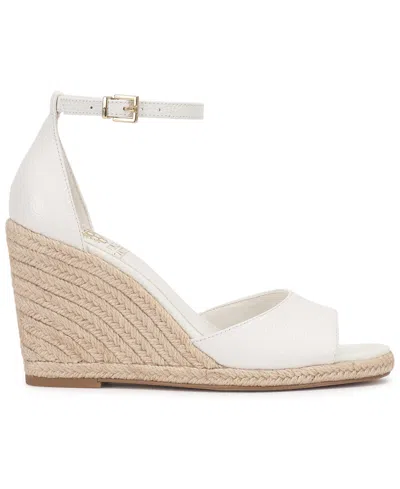 Vince Camuto Felyn Two-piece Espadrille Wedge Sandals In White