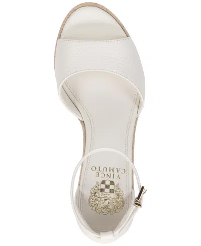 Vince Camuto Felyn Two-piece Espadrille Wedge Sandals In White