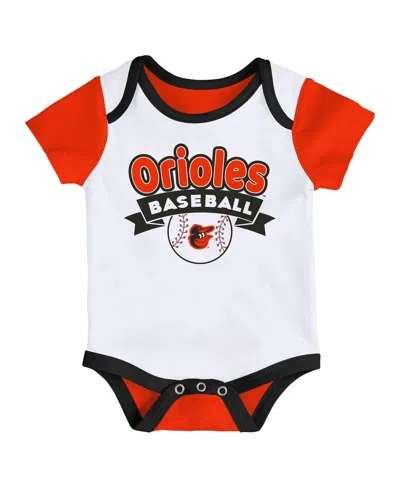 Outerstuff Newborn 2-pack Baltimore Orioles Triple Hit Bodysuit Set In Multi