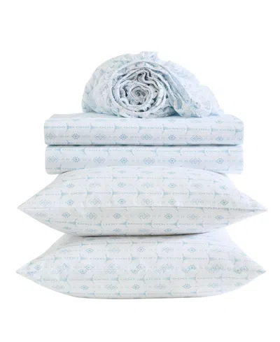 Wrangler Steer Head Stripe Microfiber Sheet Set In Blue