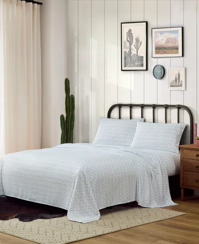 Wrangler Steer Head Stripe Microfiber Sheet Set In Blue