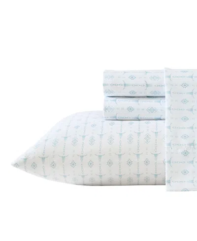 Wrangler Steer Head Stripe Microfiber Sheet Set In Blue
