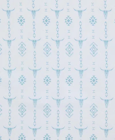 Wrangler Steer Head Stripe Microfiber Sheet Set In Blue