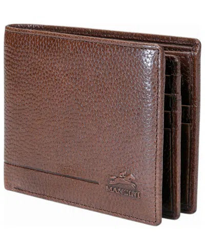 Mancini Men's Bill-fold Wallet In Brown