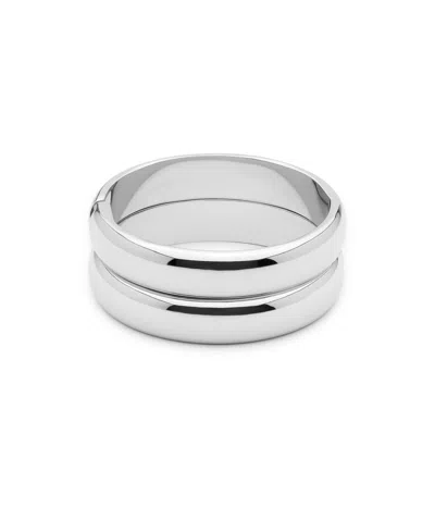 Ettika Set Of 2 Stackable Hinged Bangle Bracelets In Metallic