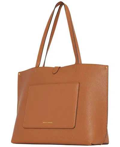 Rebecca Minkoff Megan Large Pebbled Leather Tote In Brown