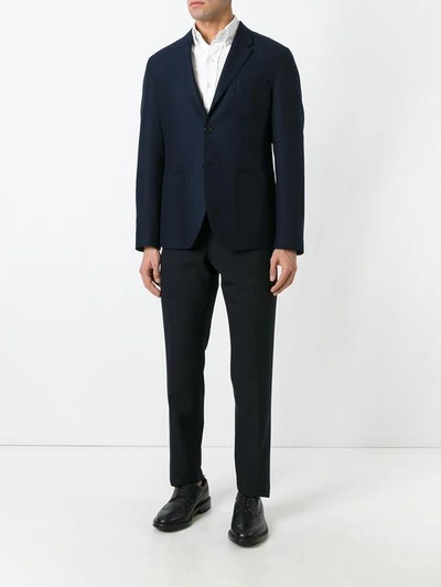 Shop Thom Browne Tailored Trousers In 415 Navy