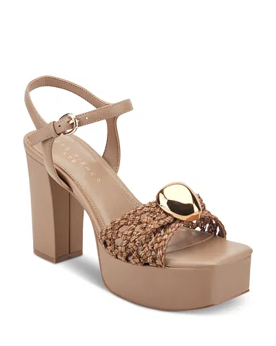 Marc Fisher Ltd Cabell Ankle Strap Platform Sandal In Neutral