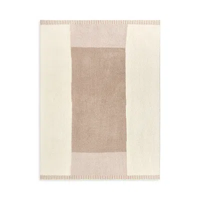 Barefoot Dreams Cozychic Cova Center Stripe Throw Blanket In Neutral