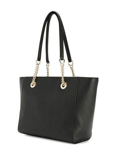 Shop Coach Turnlock Chain Tote In Black