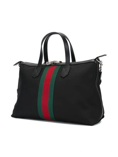Gucci Web Techno Canvas Carry-on Duffle In Black | ModeSens