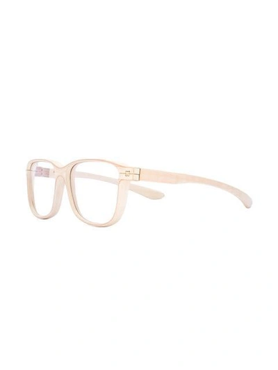 Shop Herrlicht Square Frame Glasses In Neutrals