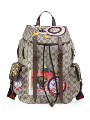 gucci patch backpack