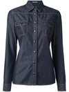 TOM FORD CHEST POCKET DENIM SHIRT,CAD003DEX03811830500