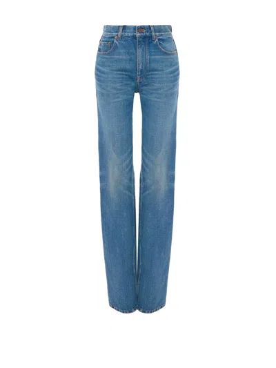Chloé Belt Loop Jeans In Blue