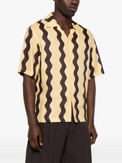 Sandro Wavy Buttoned Shirt In Neutral