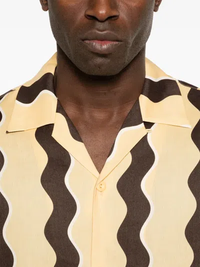 Sandro Wavy Buttoned Shirt In Neutral