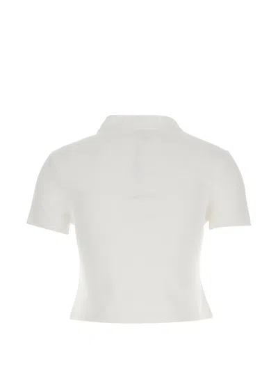 Shushu-tong Wave Collar T-shirt In White