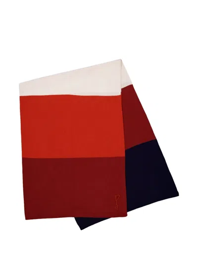 Paula Striped Blanket In Red