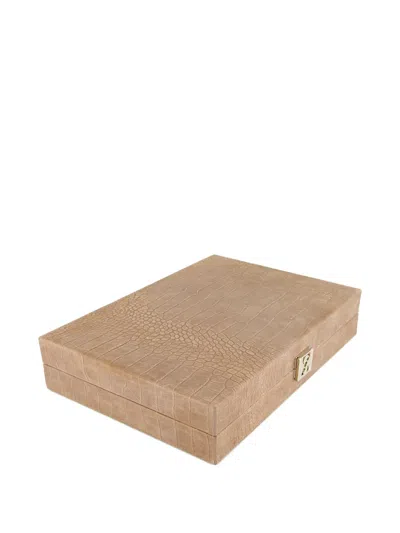 Hector Saxe Medium Backgammon Board Game In Brown