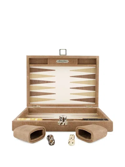 Hector Saxe Medium Backgammon Board Game In Brown