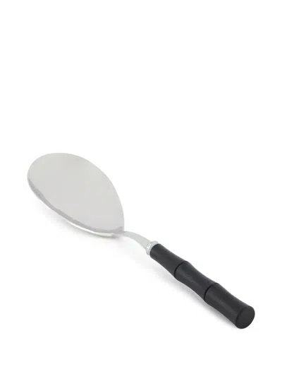 Capdeco Byblos Bamboo Rice Server Spoon In Silver