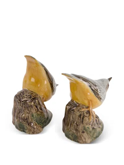 Quail Ceramics Nuthatch Figures Set In Multi