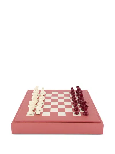Hector Saxe Leather Chess Game In Pink