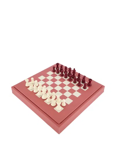 Hector Saxe Leather Chess Game In Pink