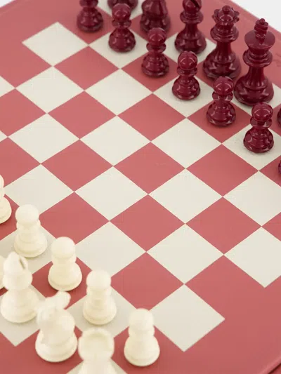 Hector Saxe Leather Chess Game In Pink
