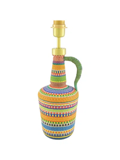 Paula Woven Lamp Base In Multi