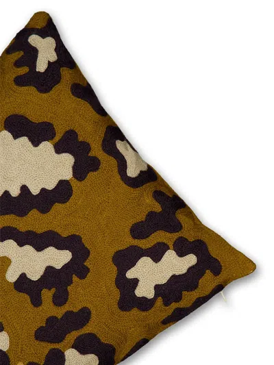 Lindell & Co Patterned Cushion In Brown