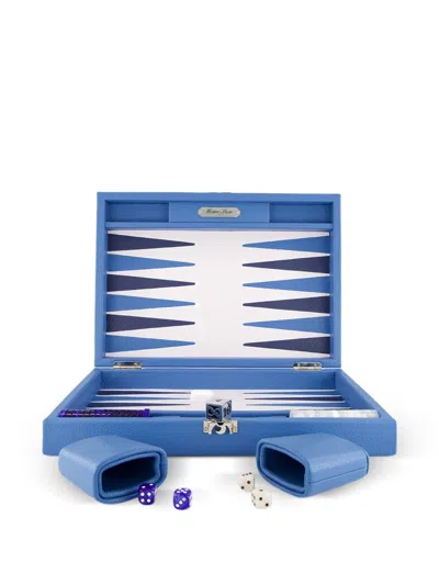 Hector Saxe Medium Baptiste Grained Backgammon In Blue
