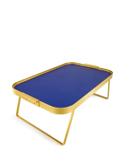 Kaymet Diamond Lap Tray In Blue