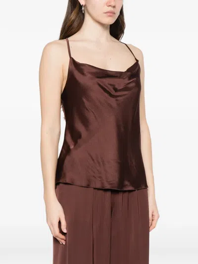 Dixie Cross-back Top In Brown