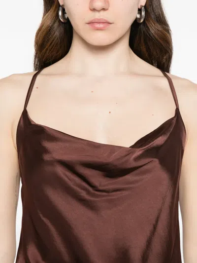 Dixie Cross-back Top In Brown