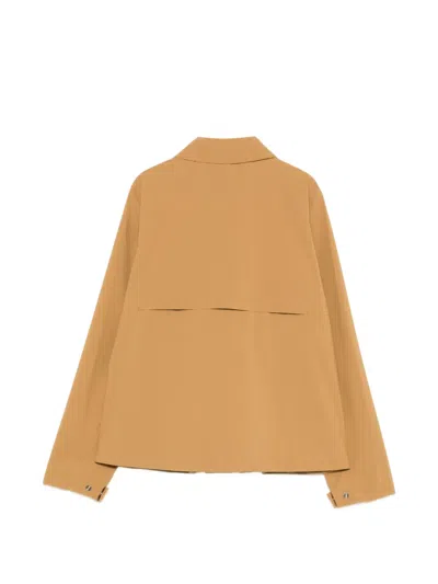 K-way Buttoned Jacket In Brown