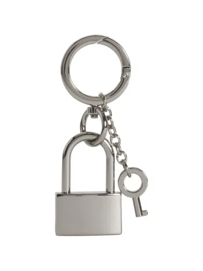 Maison Kitsuné Padlock Keyring In Silver