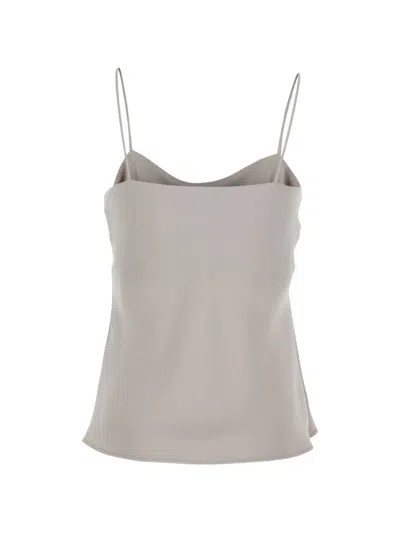 Herno Flared Tech Camisole Top In Neutral