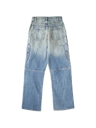 Satoshi Nakamoto Enduro Belt-loop Buttoned Jeans In Blue